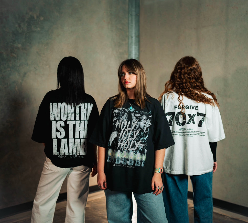 70x7 Drop Shoulder Tee (Super Oversized) - White